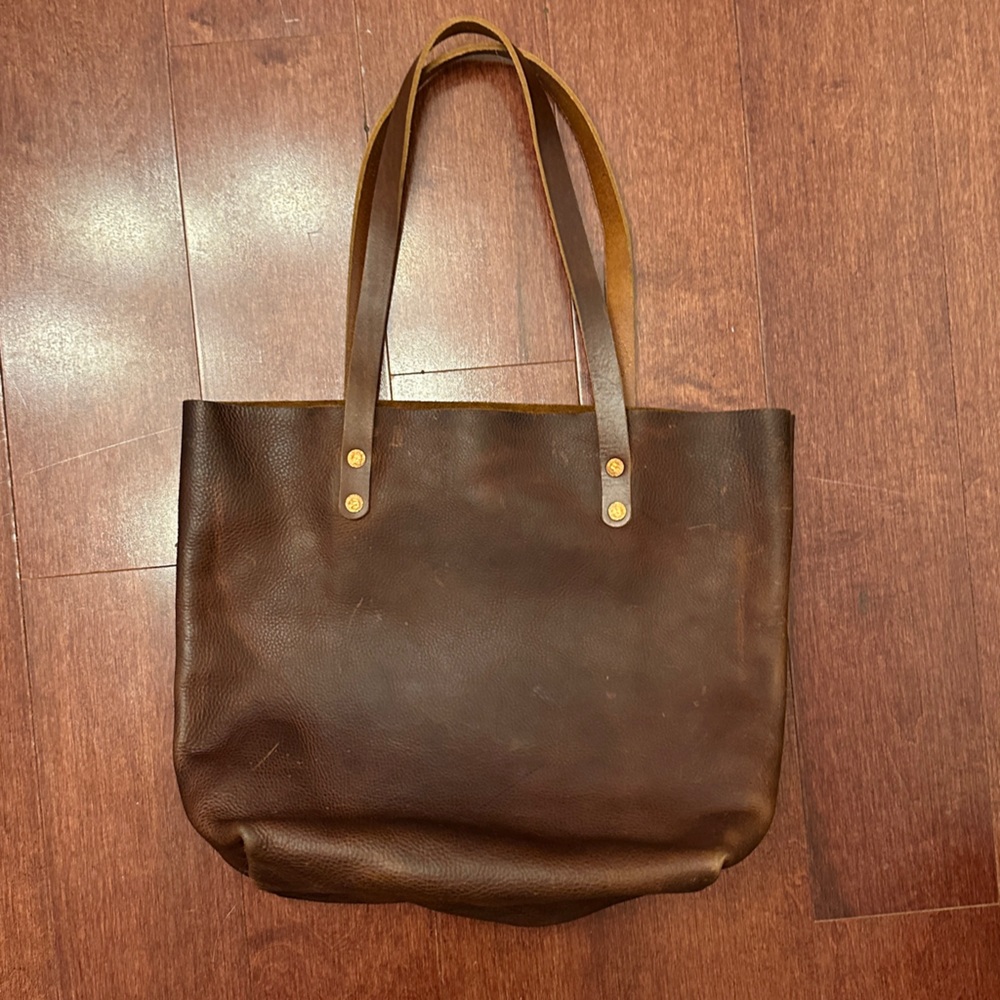 KMM&Co Brown Kodiak Tote Bag, Extended Straps
